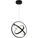 Sienna LED 15.75 inch Semi Gloss Black Pendant Ceiling Light