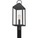 Thorpe 1 Light 23 inch Mottled Black Outdoor Post Lantern, Large