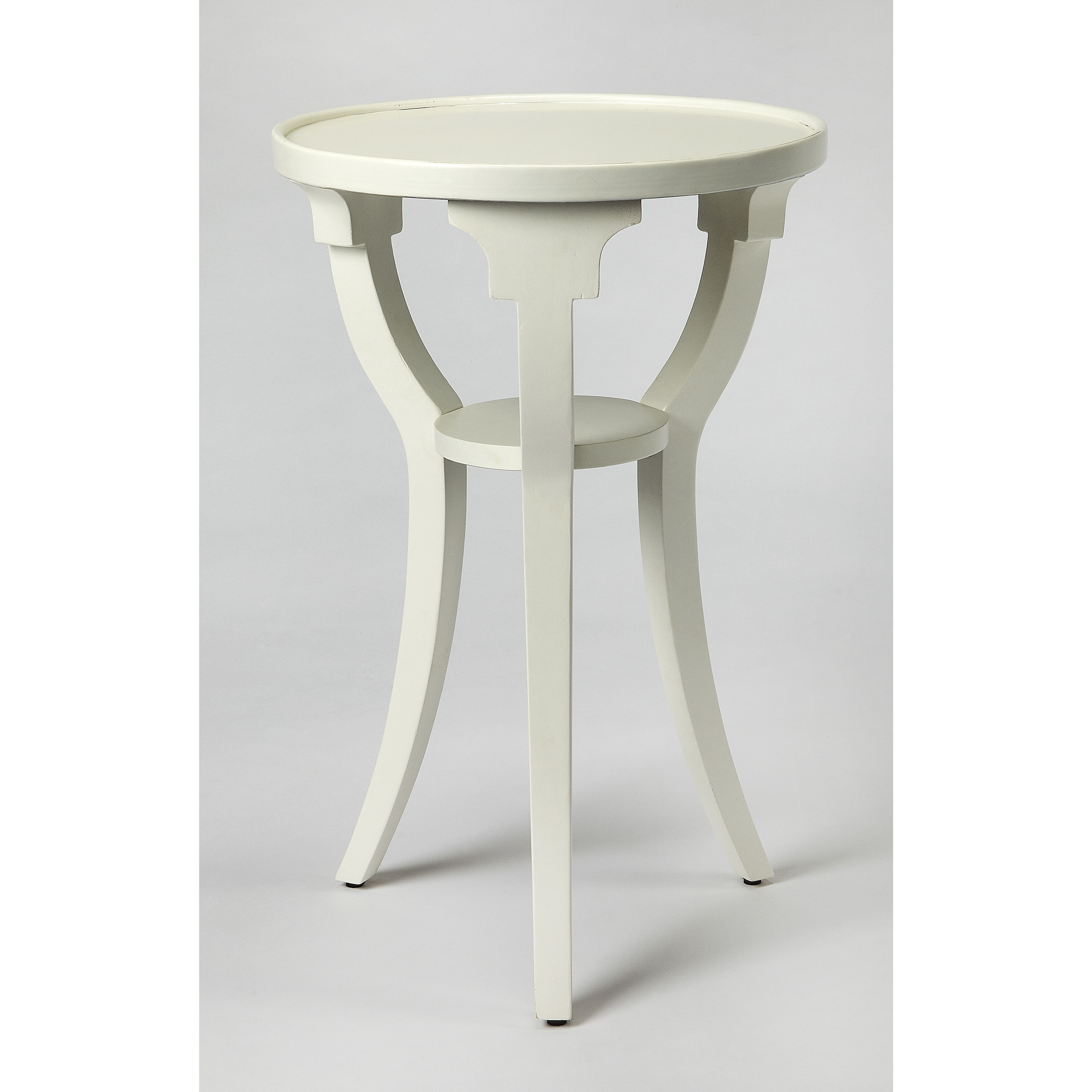 Masterpiece Dalton  24 X 16 inch Cottage White Accent Table, Round