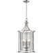 Verona 3 Light 14 inch Brushed Nickel Foyer Pendant Ceiling Light