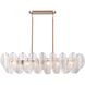 Chateau 6 Light 47.25 inch Satin Brass Linear Chandelier Ceiling Light