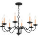 Heritage 8 Light 25 inch Black Chandelier Ceiling Light
