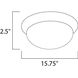 Low Profile LED 15.75 inch Satin Nickel Flush Mount Ceiling Light