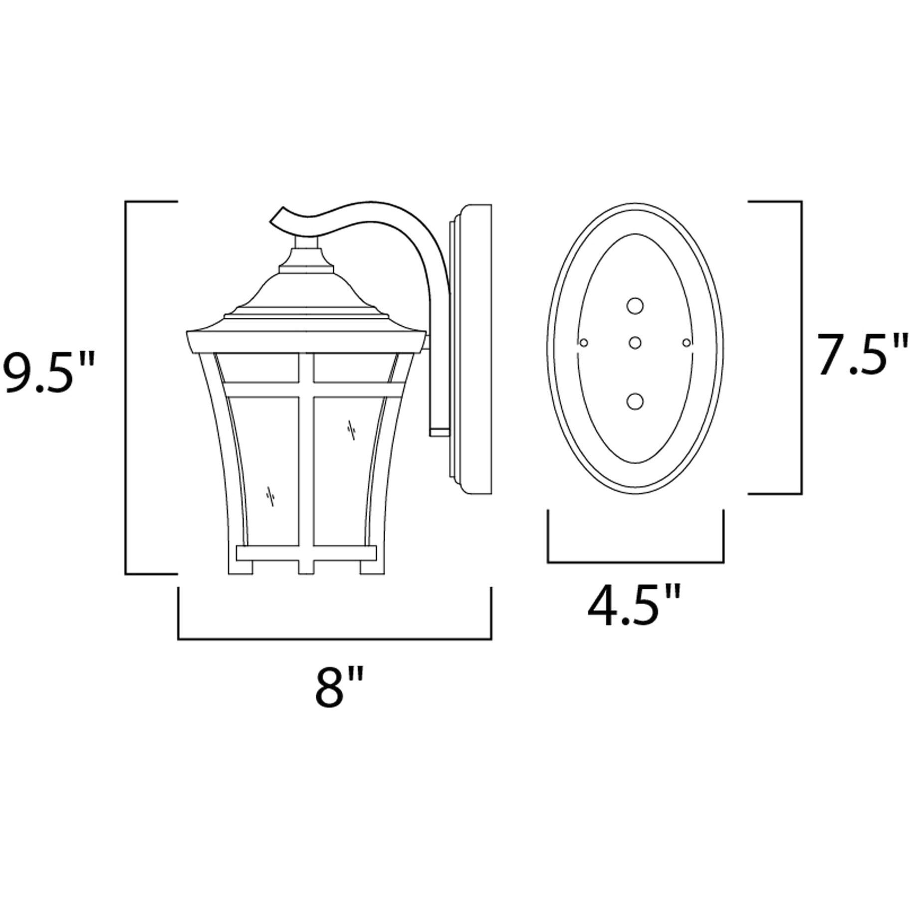 Balboa VX LED E26 LED 9.5 inch Copper Oxide Outdoor Wall Mount