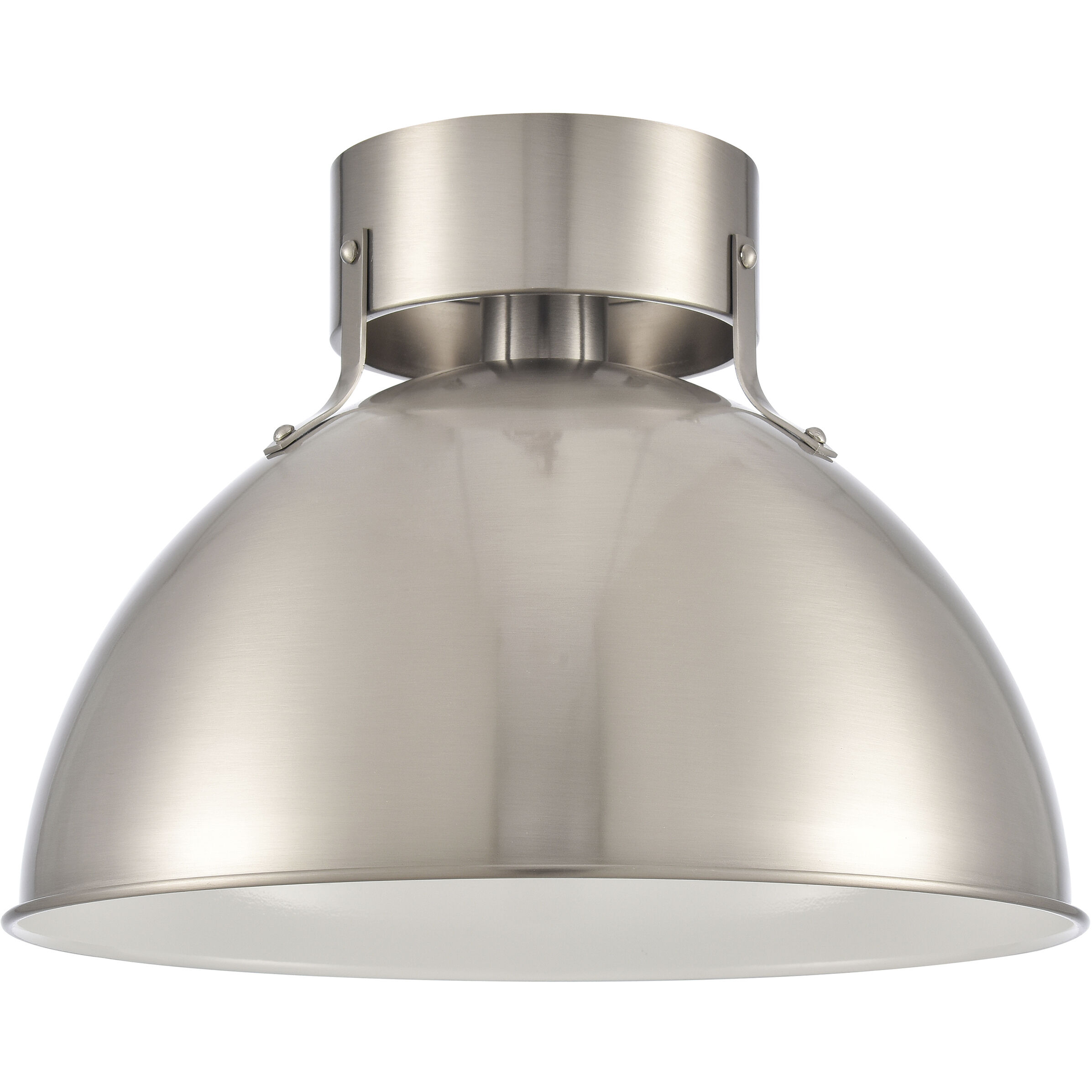 Zayne 1 Light 12 inch Brushed Nickel Semi Flush Mount Ceiling Light
