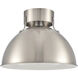 Zayne 1 Light 12 inch Brushed Nickel Semi Flush Mount Ceiling Light