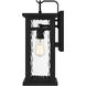 Moira 1 Light 18 inch Earth Black Outdoor Wall Lantern, Large