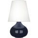 June 23.5 inch 150 watt Midnight Blue Accent Lamp Portable Light in Oyster Linen