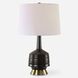 Foster 26 inch 150.00 watt Textured Black Glaze and Antique Brass Table Lamp Portable Light