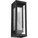 Outdoor Sconce LED 18 inch Textured Black Outdoor Sconce, Double Box