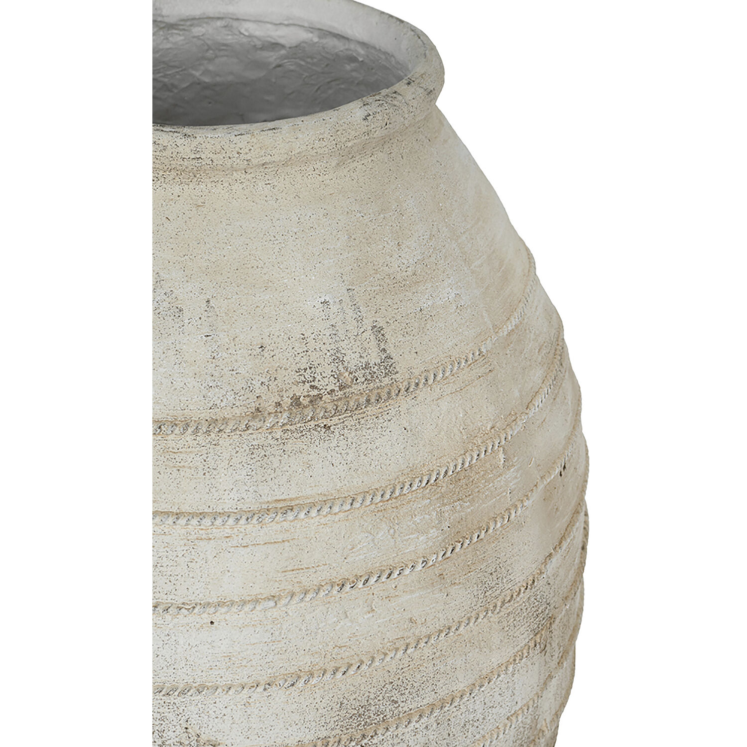 Anita Weathered White Flower Pot