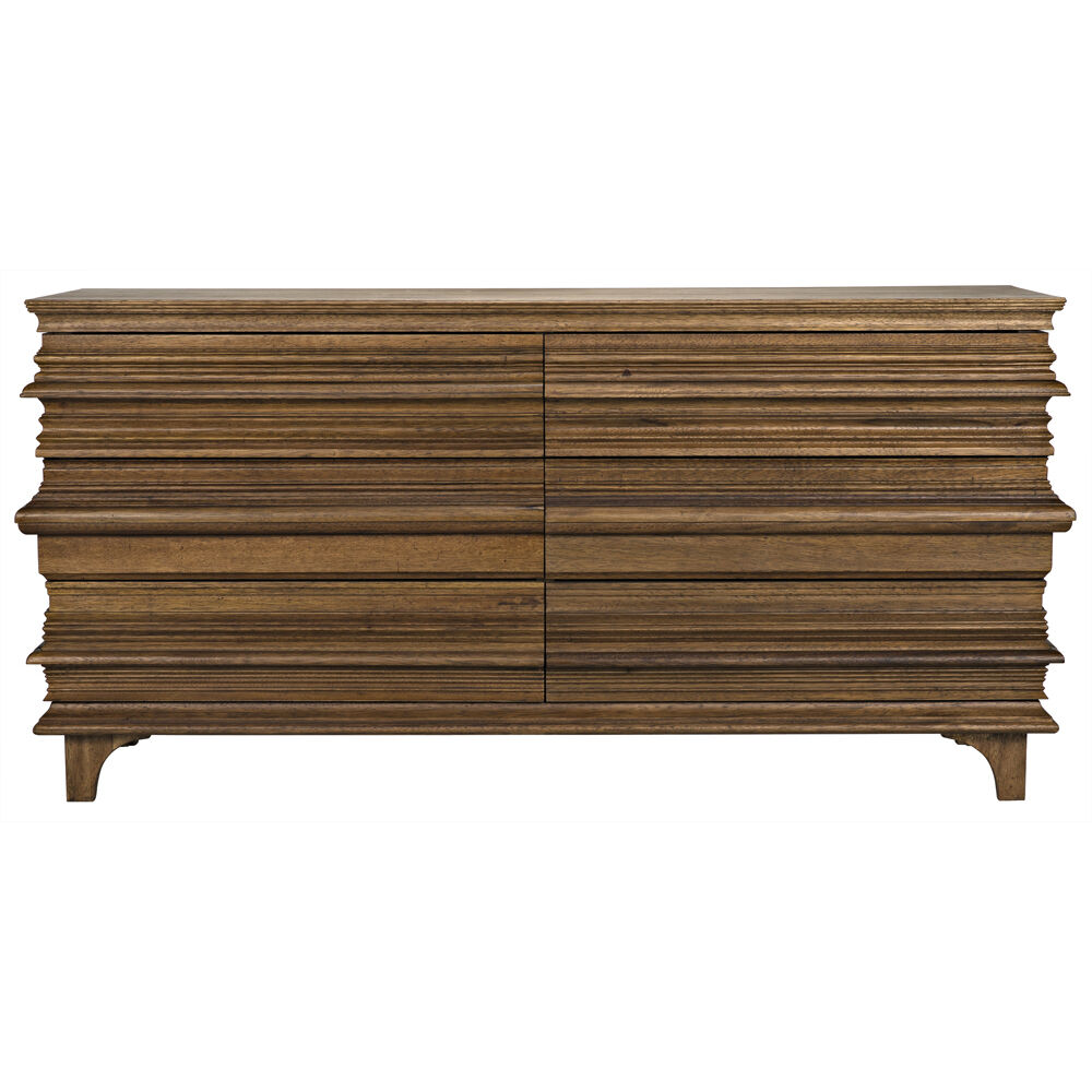 Bernard Dark Walnut Dresser, 6 Drawer