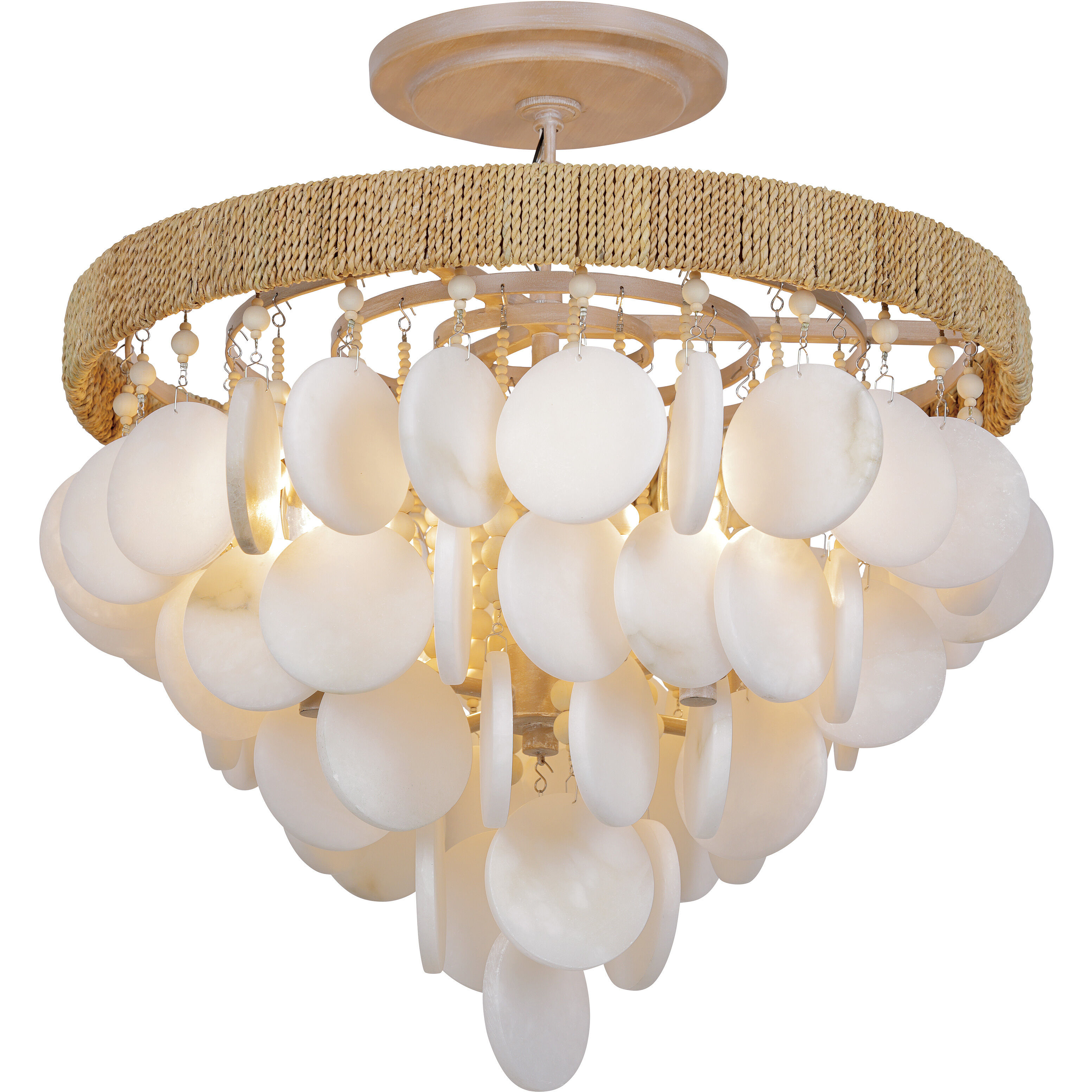 Aurelia's Cove 4 Light 17 inch Autumn White Semi Flush Ceiling Light