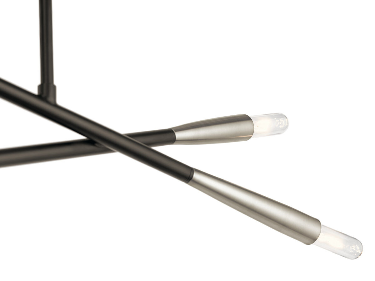 Branches 4 Light 3 inch Black Chandelier 1 Tier Medium Ceiling Light, 1 Tier Medium