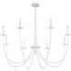 Stonecrest 8 Light 42 inch Bisque White Chandelier Ceiling Light