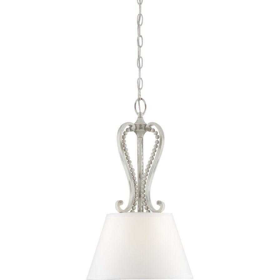 Newport 1 Light 13.25 inch Coastal Weathered White Pendant Ceiling Light