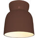 Radiance Collection 1 Light 7.5 inch Canyon Clay Outdoor Flush Mount