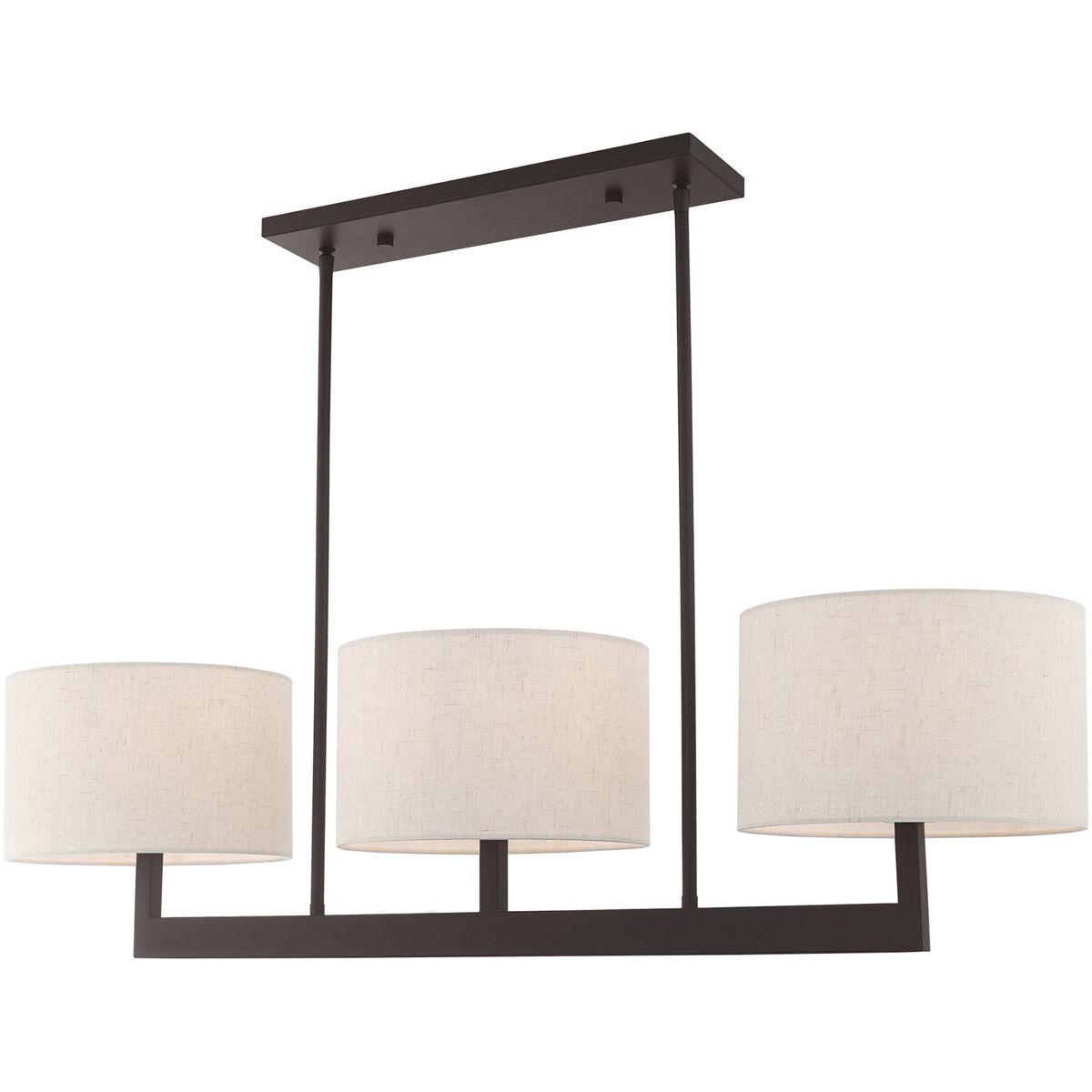 Hayworth 3 Light 42 inch Bronze Linear Chandelier Ceiling Light