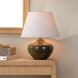 Monroe 20.75 inch 100 watt Olive Green Reactive Glaze Table Lamp Portable Light, Inline