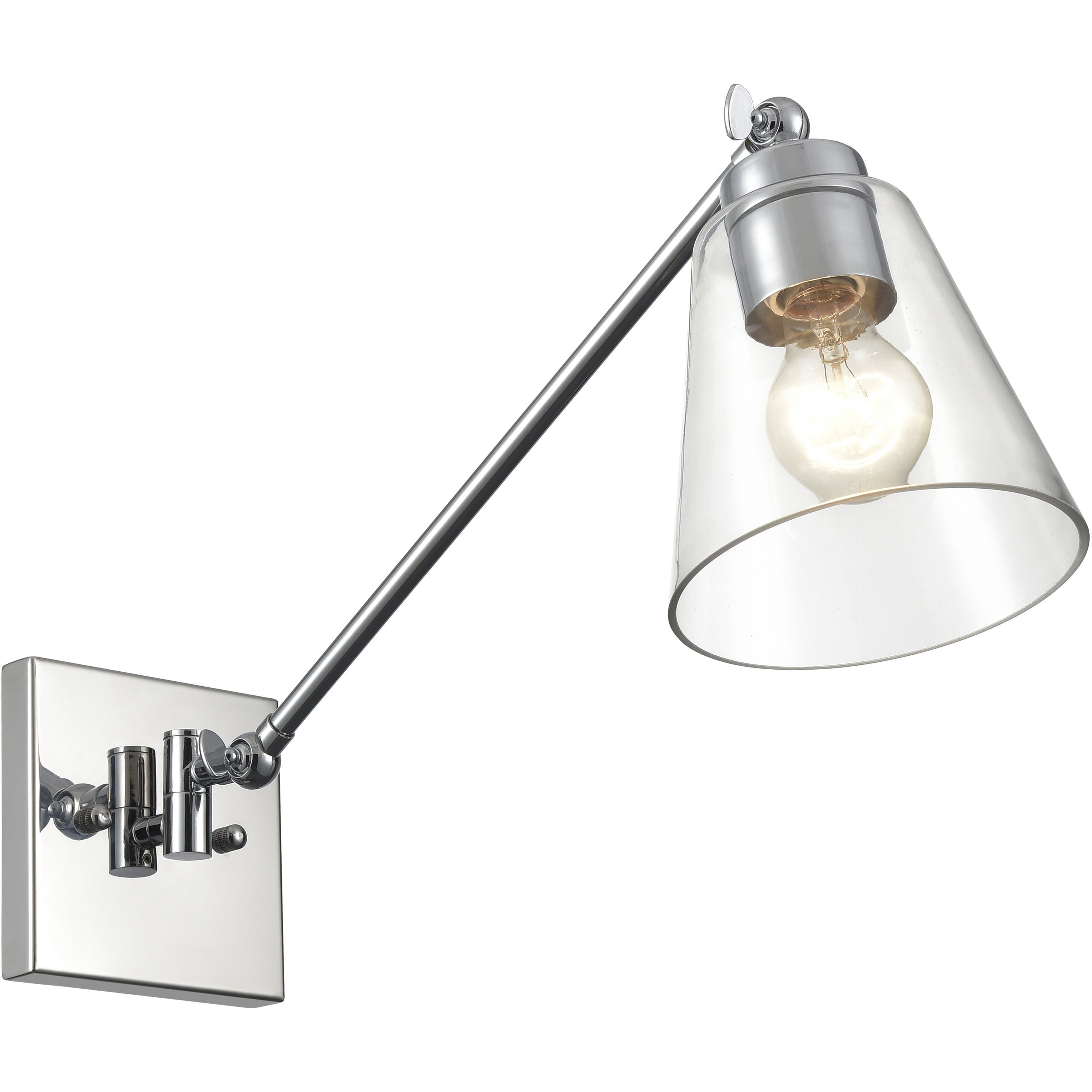 East Point 17 inch 60 watt Polished Chrome Swingarm Sconce Wall Light