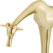 Brass Giraffe 9 X 3.75 inch Sculpture