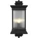 Collins 3 Light 23.5 inch Black Outdoor Wall Sconce