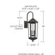 Ellsworth 3 Light 36 inch Oiled Bronze Outdoor Wall Lantern
