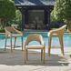 Kavali 42 inch Natural Honey and Oyster White Outdoor Barstool