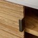 Brinson Warm White and Mindi Wood and Dark Bronze 4 Door Cabinet