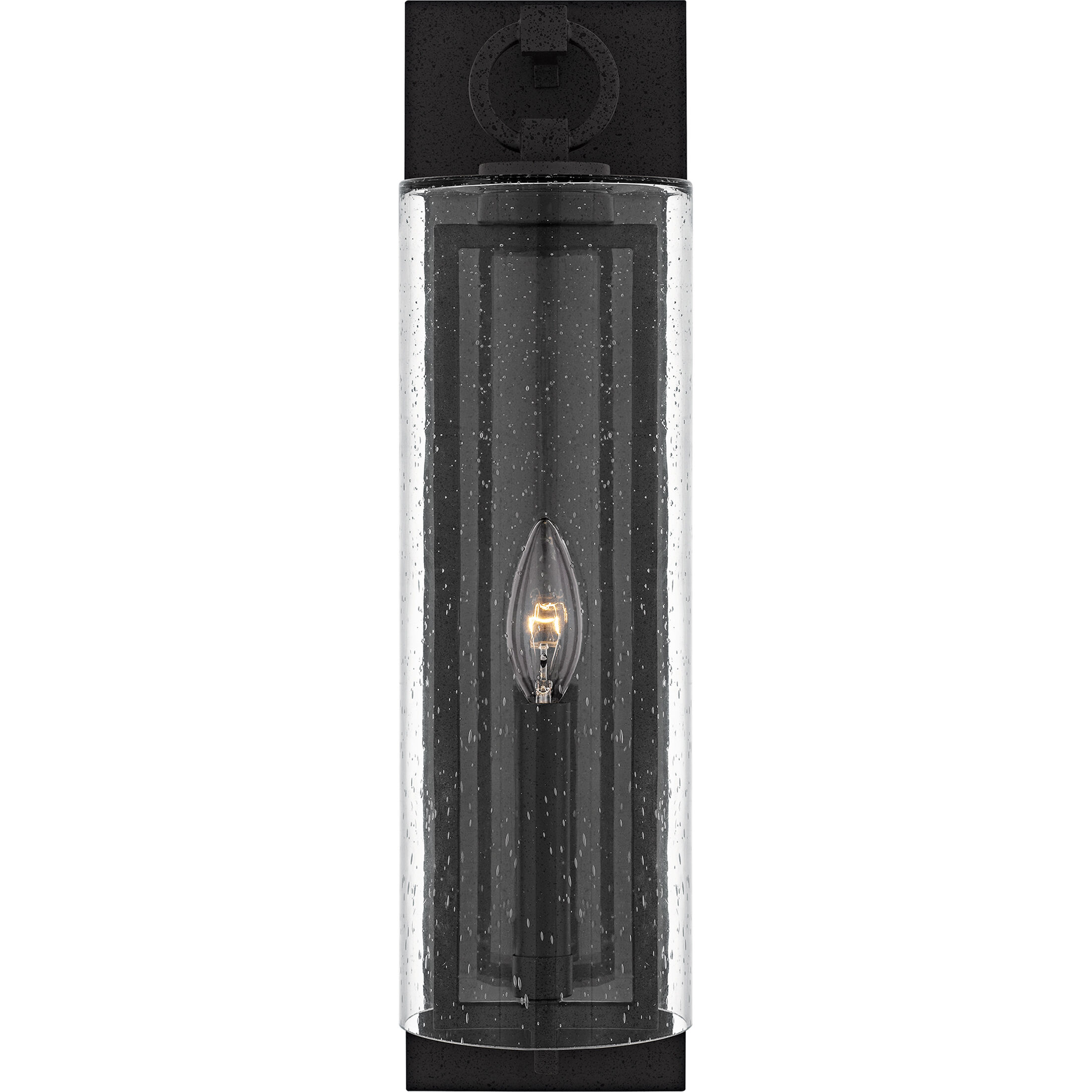 Redan 1 Light 18.25 inch Stone Black Outdoor Wall Lantern, Medium