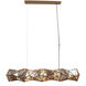 Geo-Gem 6 Light 62.2 inch Brass Antique Island Light Ceiling Light