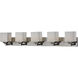 Quube 5 Light 38.5 inch Chrome Vanity Wall Light