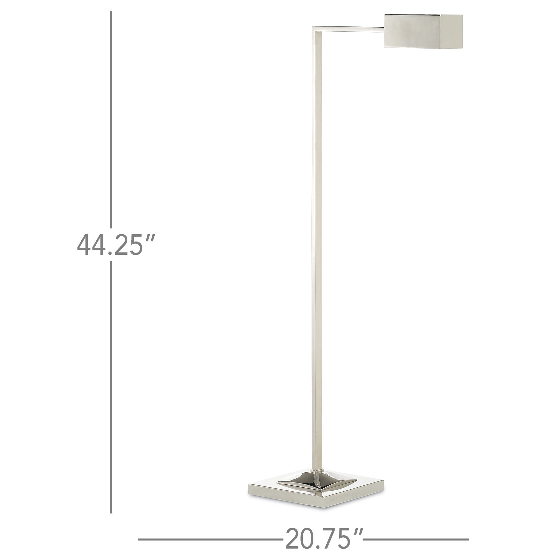 Ruxley 44.25 inch 25 watt Polished Nickel Floor Lamp Portable Light