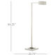 Ruxley 44.25 inch 25 watt Polished Nickel Floor Lamp Portable Light