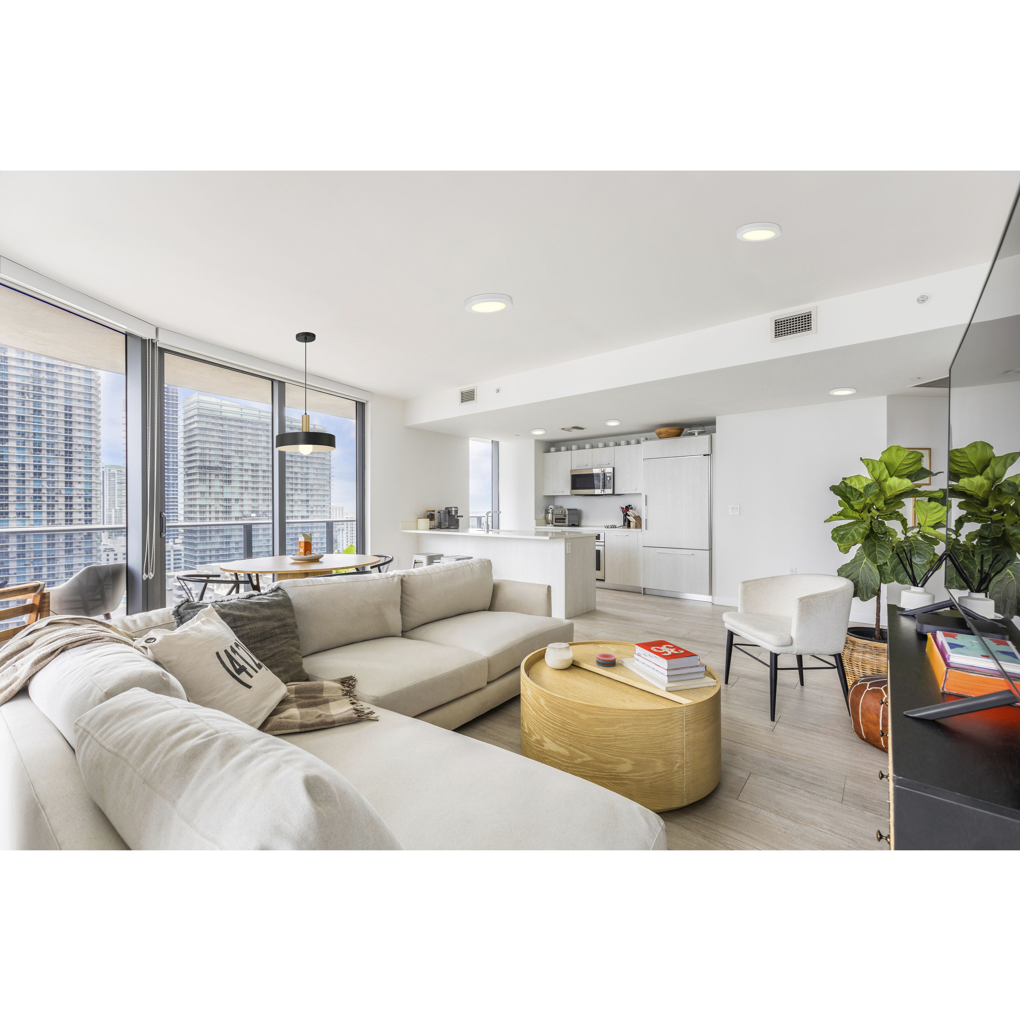 Slim LED 12 inch White Flush Mount Ceiling Light