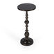 Darien Round Pedestal 10"W Side Table in Bronze