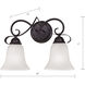 Brighton 2 Light 15 inch Oil Rubbed Bronze Bath Bar Wall Light