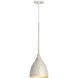 Fleur 1 Light 8.25 inch White and Gold Mini Pendant Ceiling Light