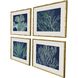 Sea Garden Blue and Green and Multi Framed Art