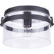 Franklin 1 Light 11.63 inch Midnight Outdoor Flushmount