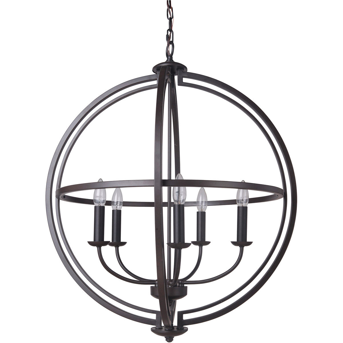 Berkeley 5 Light 25.5 inch Espresso Foyer Light Ceiling Light, Jeremiah