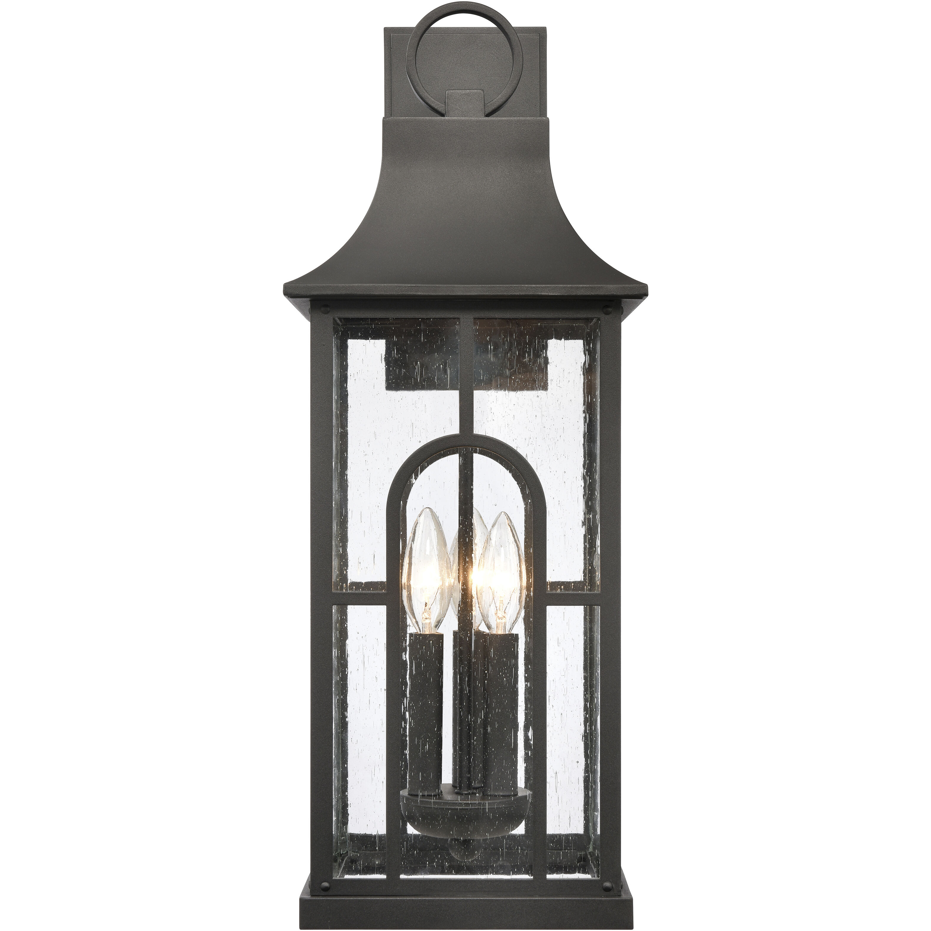 Triumph 3 Light 23 inch Textured Black Outdoor Wall Sconce