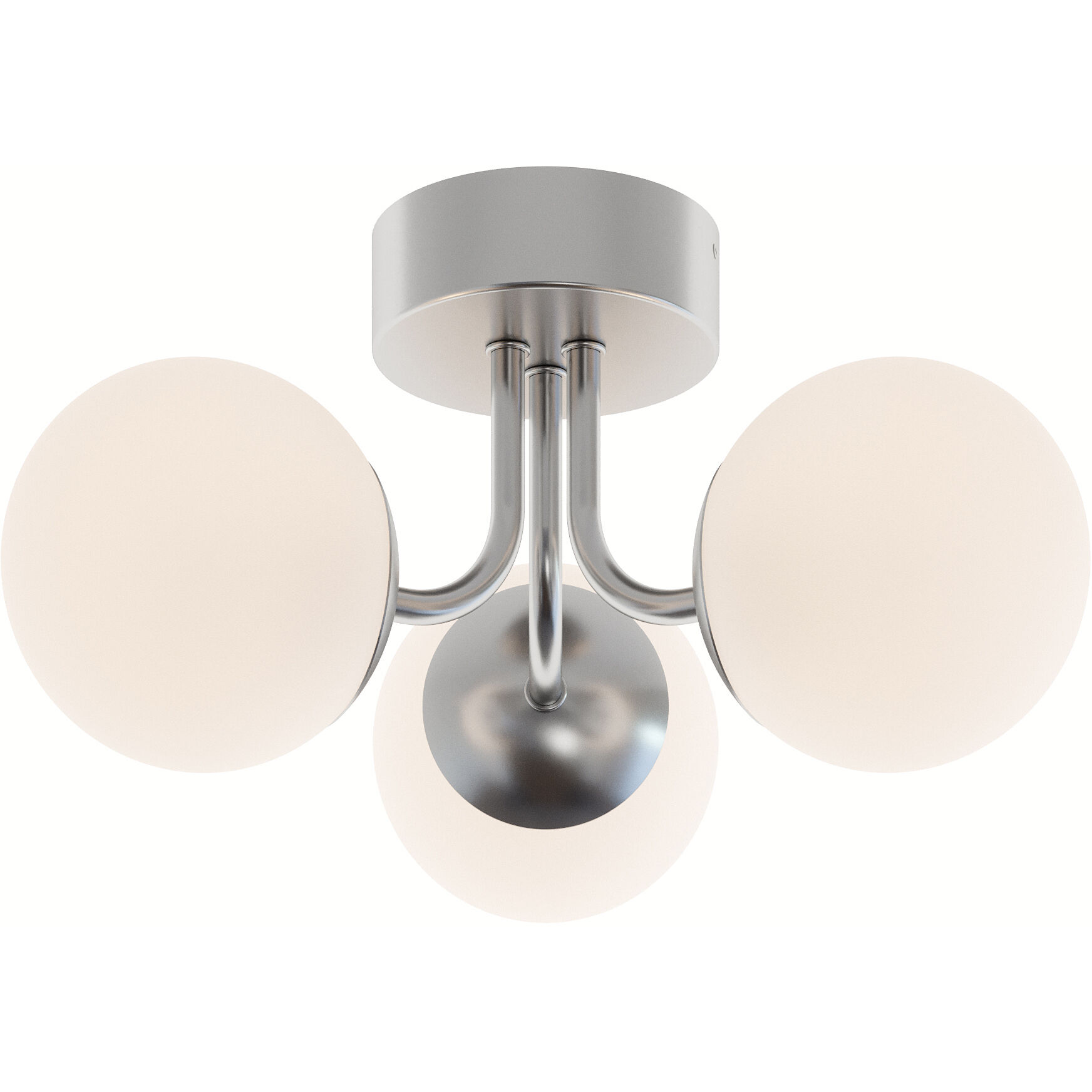 Metropolitan LED 15.5 inch Satin Nickel Semi Flush Mount Ceiling Light