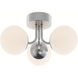 Metropolitan LED 15.5 inch Satin Nickel Semi Flush Mount Ceiling Light