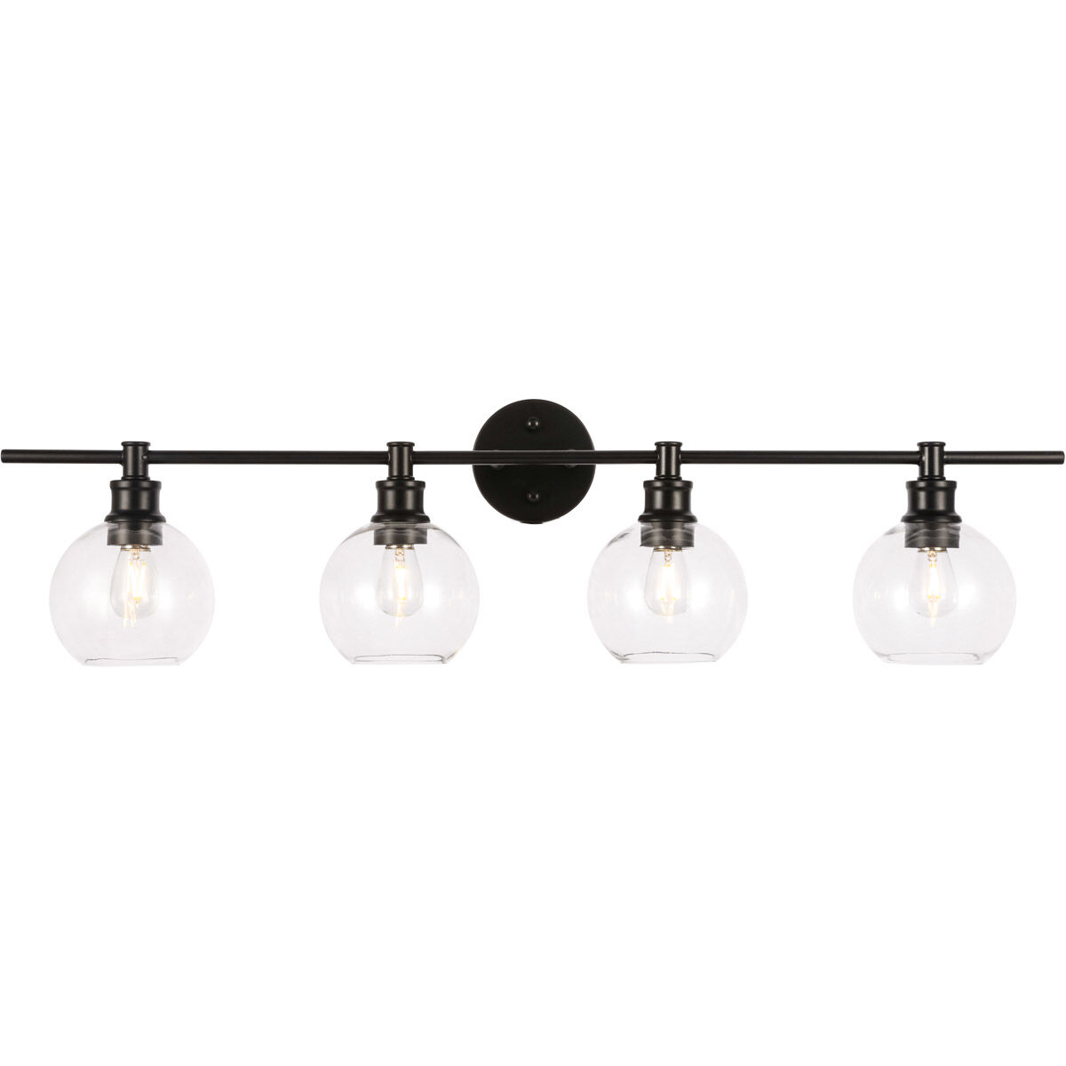 Syracuse 4 Light 38 inch Black Wall sconce Wall Light