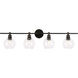 Syracuse 4 Light 38 inch Black Wall sconce Wall Light