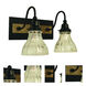 Houghton 2 Light 14 inch Matte Black and Antique Brass Sconce Wall Light