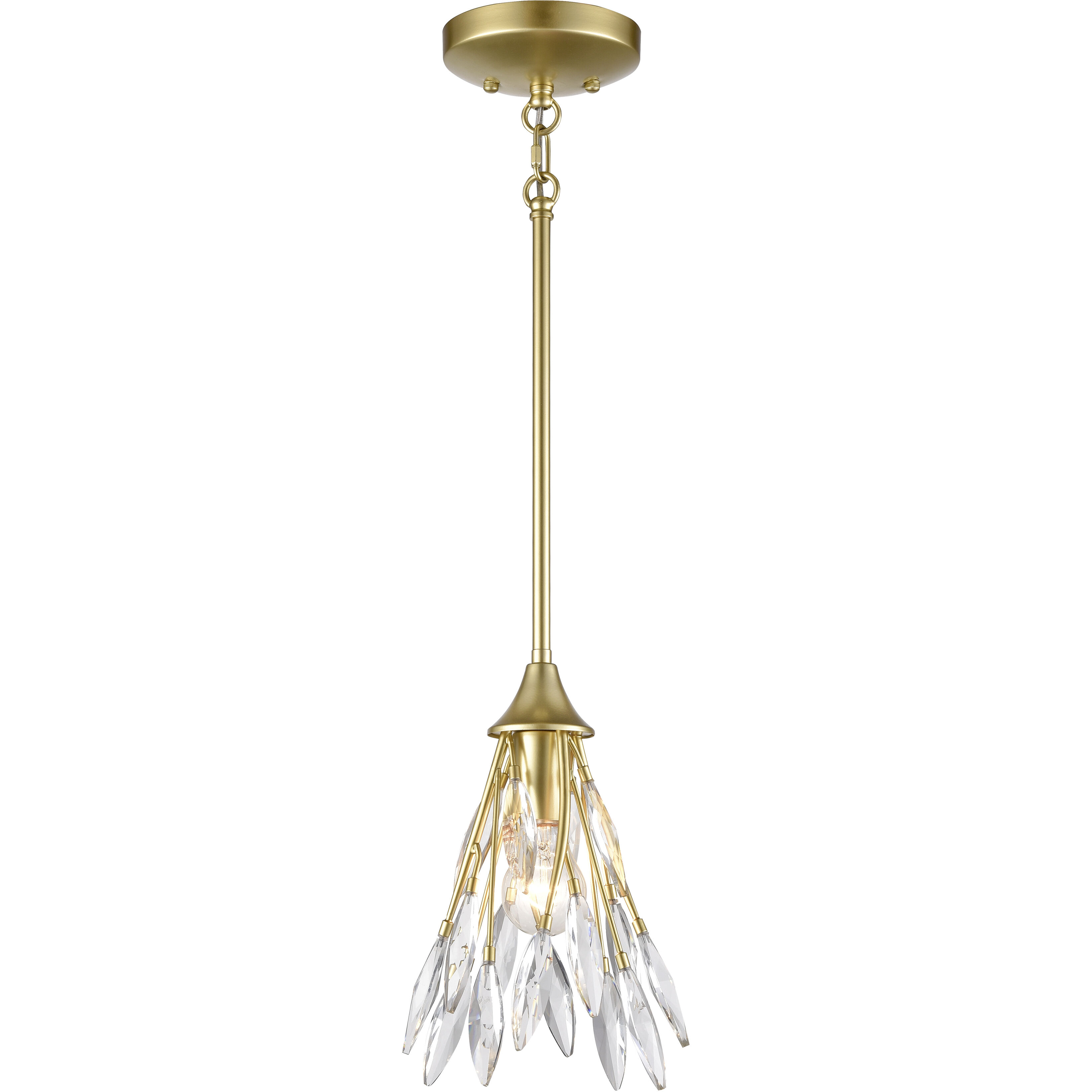Flora Grace 1 Light 7 inch Champagne Gold Mini Pendant Ceiling Light