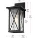 Jada 1 Light 12 inch Black Outdoor Wall Sconce