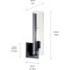 Jemsa 1 Light 4.75 inch Black Wall Sconce Wall Light